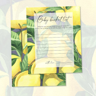 Papier Citrons - Jeu de liste de choses à faire bébé