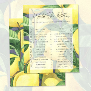 Papier Citrons - Jeu Plutôt Elle