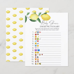 Papier Citrons motif - Emoji jeu pictural