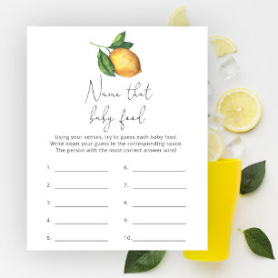 Papier Citrons Nom du baby shower pour bébé