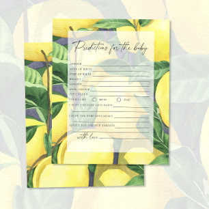 Papier Citrons - Prédictions et conseils pour bébé 