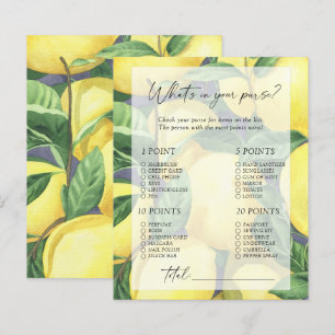 Papier Citrons - Qu'y a-t-il dans votre sac à main