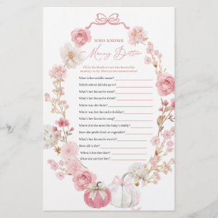 Papier Citrouille blanc et rose qui connaît mieux maman