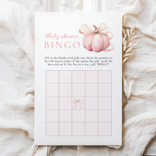 Papier Citrouille Bow Girl Baby shower cadeau Bingo Jeu