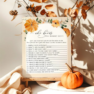 Papier Citrouille d'automne Qui connaît maman meilleur je