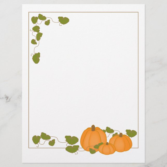 Papier Citrouille de jardin (Devant)