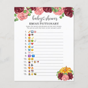 Papier Citrouille - Jeu de photos Emoji Baby Shower
