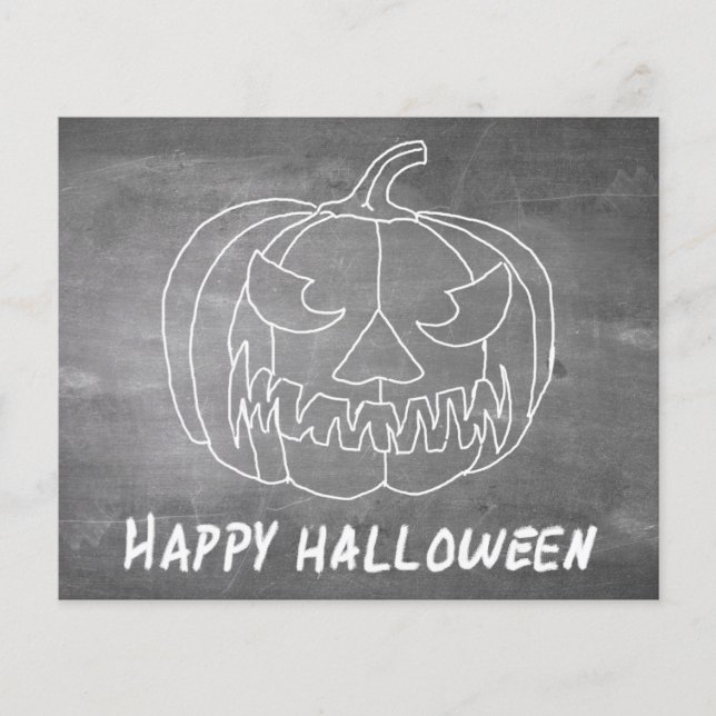 Papier Citrouille pour Halloween 2 look tableau noir (Devant)