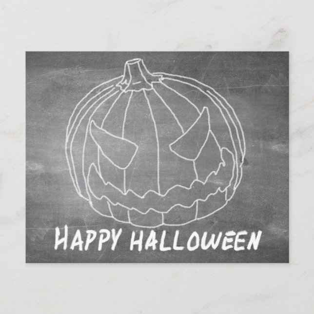 Papier Citrouille pour Halloween 6 aspect tableau noir (Devant)