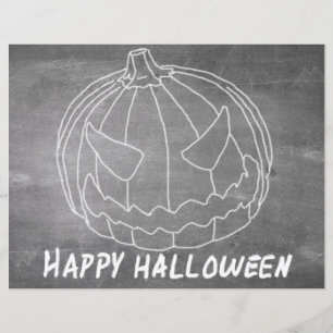 Papier Citrouille pour Halloween 6 aspect tableau noir