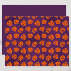 Papier Citrouilles d'Halloween sur Motif Arrière - plan v