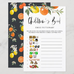 Papier Citrus Botanique Emoji jeu de Baby shower Pictiona