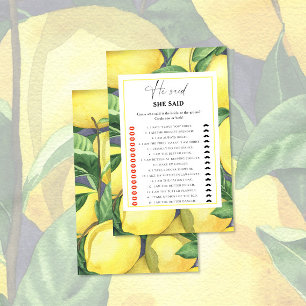 Papier Citrus citron - Il a dit qu'elle a dit jeu de douc