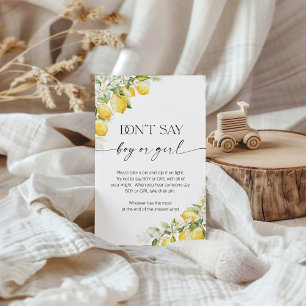 Papier Citrus citron ne pas dire jeu garçon ou fille