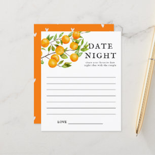 Papier Citrus Fête des mariées Date Nuit Idées