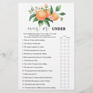Papier Citrus - Jeu de baby shower ou mariage