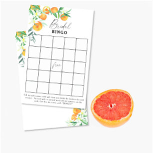 Papier Citrus - Jeu de bingo pour enterrement de vie de j