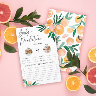 Papier Citrus Orange Baby Prediction Jeu