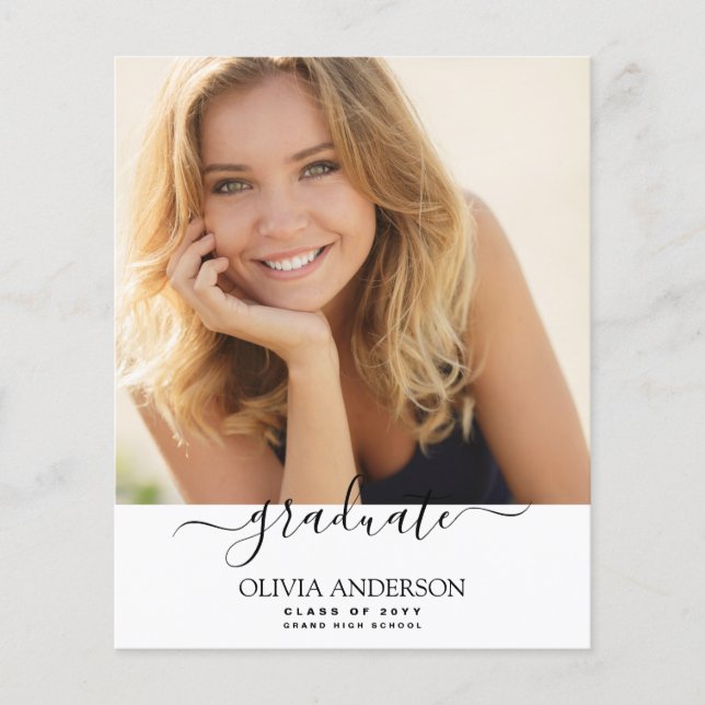 Papier Classe Budget de 2023 White Photo Graduation (Devant)