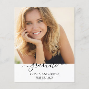 Papier Classe Budget de 2023 White Photo Graduation