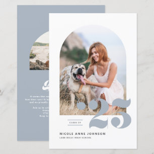 Papier Classe Dusty Blue de 2025 Arch Photo Graduation