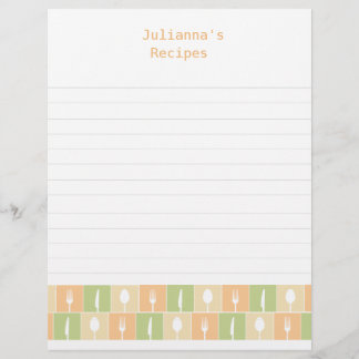 Papier Classeur de recettes de cuisine moderne Insérer de