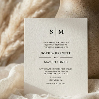 Papier Classic Monogram White QR Code 4 Photo Wedding