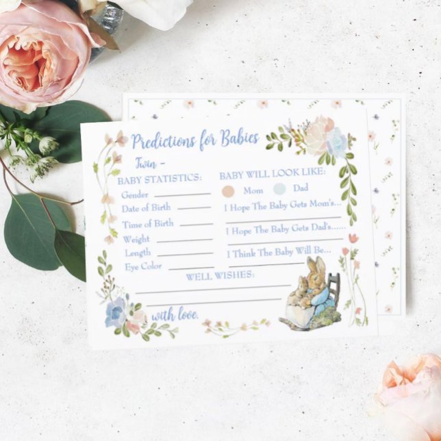 Papier Classic Peter le lapin Douche jumelle prédictions (Créateur téléchargé)