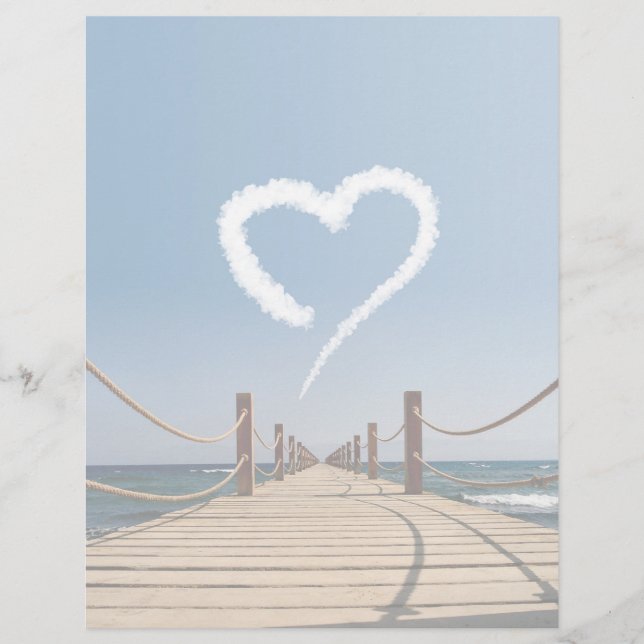 Papier Cloud en forme de coeur sans fin (Devant)