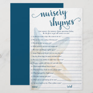 Papier Coastal Chic   Blue Starfish Nursery Rhymes Quiz