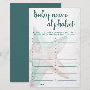 Papier Coastal Chic Jeu de nom alphabet Turquoise Starf