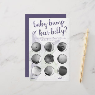 Papier Coastal Chic Purple Baby Bump ou Bière Belly Jeu