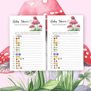 Papier Coccinelle - jeu de pictionary emoji baby shower