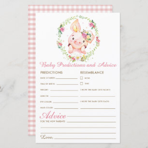 Papier Cochon rose mignon Piglet prédictions et conseils 