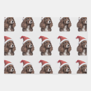 papier cocker spaniel xmas