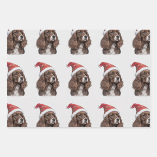papier cocker spaniel xmas