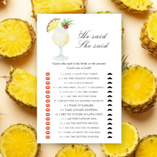 Papier Cocktail à l'ananas Il a dit qu'elle a dit enterre