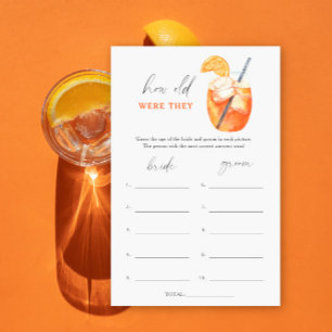 Papier Cocktail Aperol - Quel âge avaient-ils jeu de mari