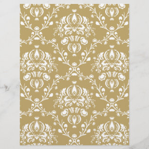 Papier Cocoa and Cream Damask
