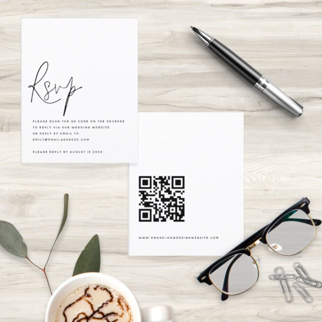 Papier Code QR de réponse de mariage avec enveloppe pour  (Créateur téléchargé)