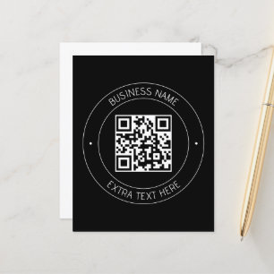 Papier Code QR et texte modifiable Noir et blanc