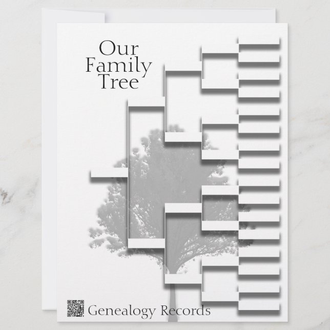 Papier Code QR généalogique de l'arbre généalogique de la (Devant)