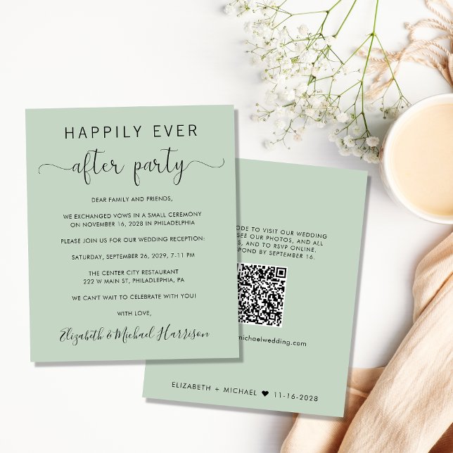 Papier Code QR mariage Heureux Joyeux Jamais après Invita (Créateur téléchargé)