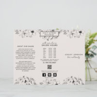 Code QR moderne Botanical Blush Photos Brouchure
