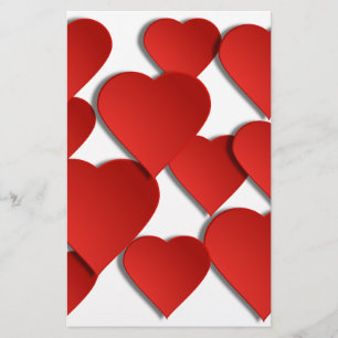 Papier Coeurs d'amour rouges