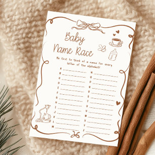 Papier Coffee Baby est un jeu de course de noms de bébé