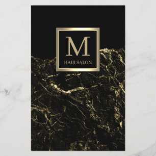 Papier Coiffeur design noir or
