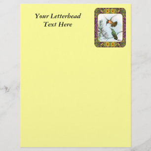 Papier Colibris et Fleurs #2