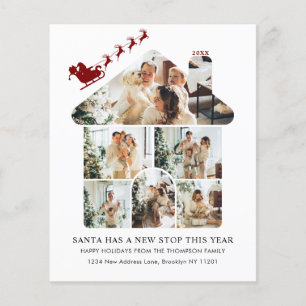 Papier Collage photo de BUDGET Red Santa Sleigh en mouvem