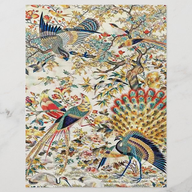 Papier collectif d'oiseaux vintage (Devant)